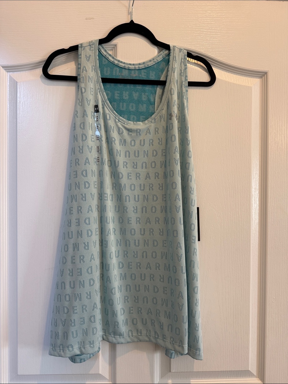 Under Armour Aqua Logo-Print Racerback Muscle Tank